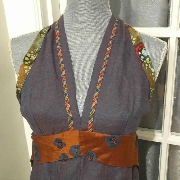 Linen dress - Silk & Linen dress - Picture 8 of 8